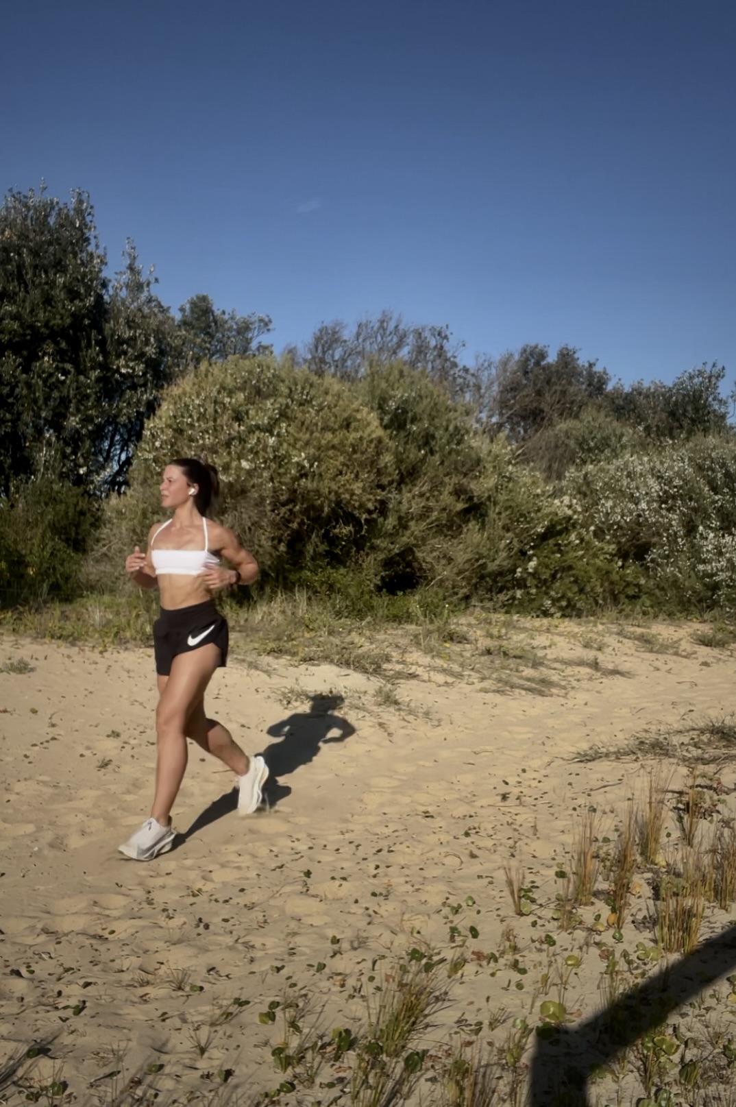 Samantha running outdoors in Cronulla