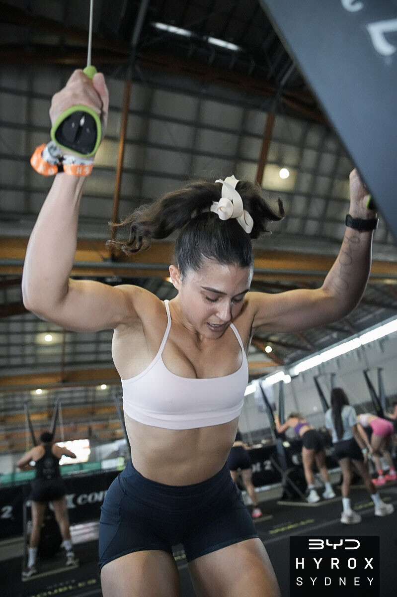 Samantha competing at HYROX Sydney