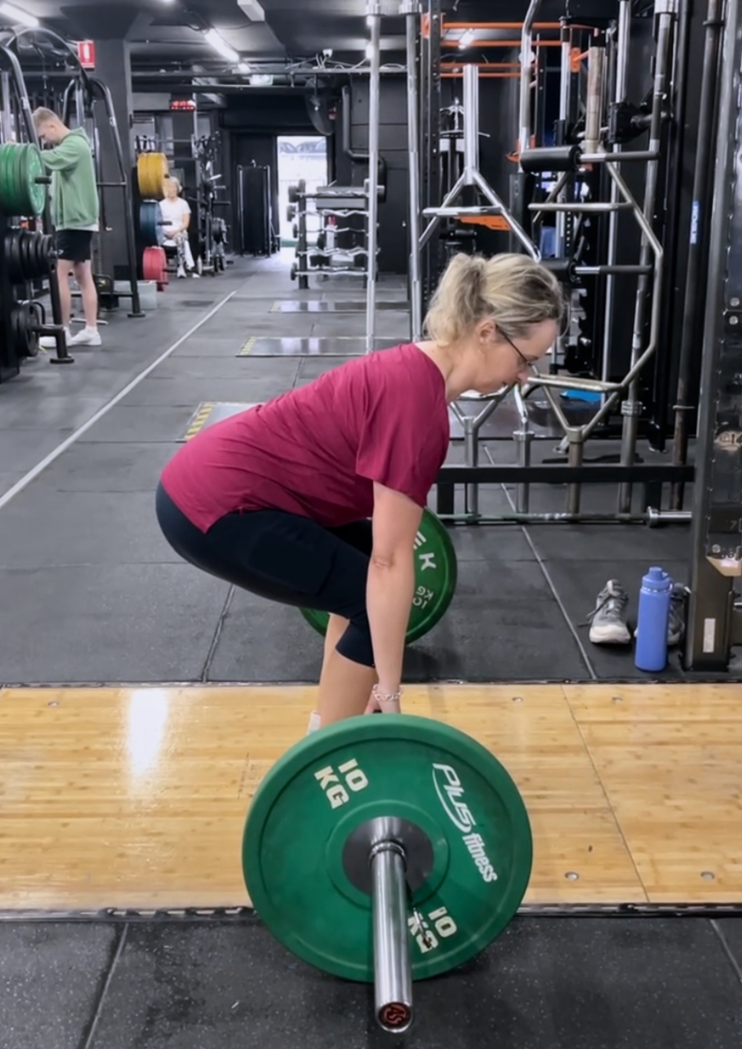 Kerry completing a deadlift during an ARO Strength training session